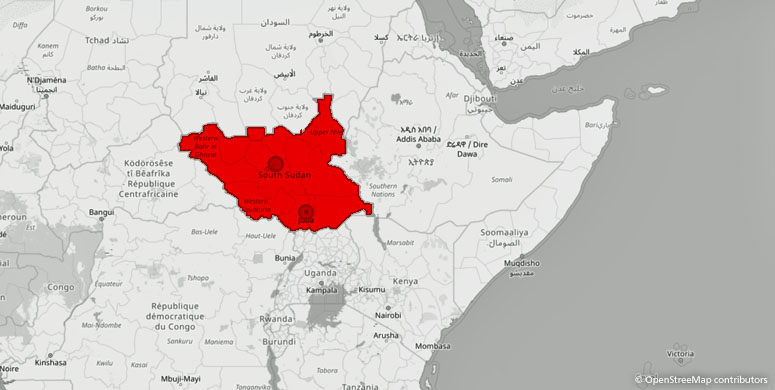 Standorte im Südsudan