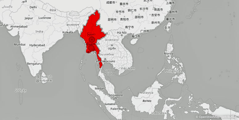 Standorte in Myanmar