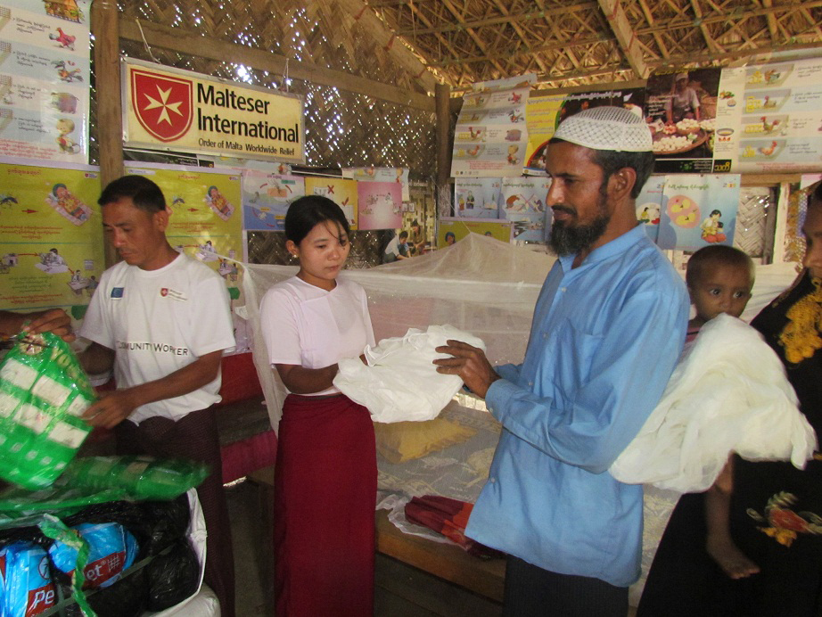 Distributing mosquito nets