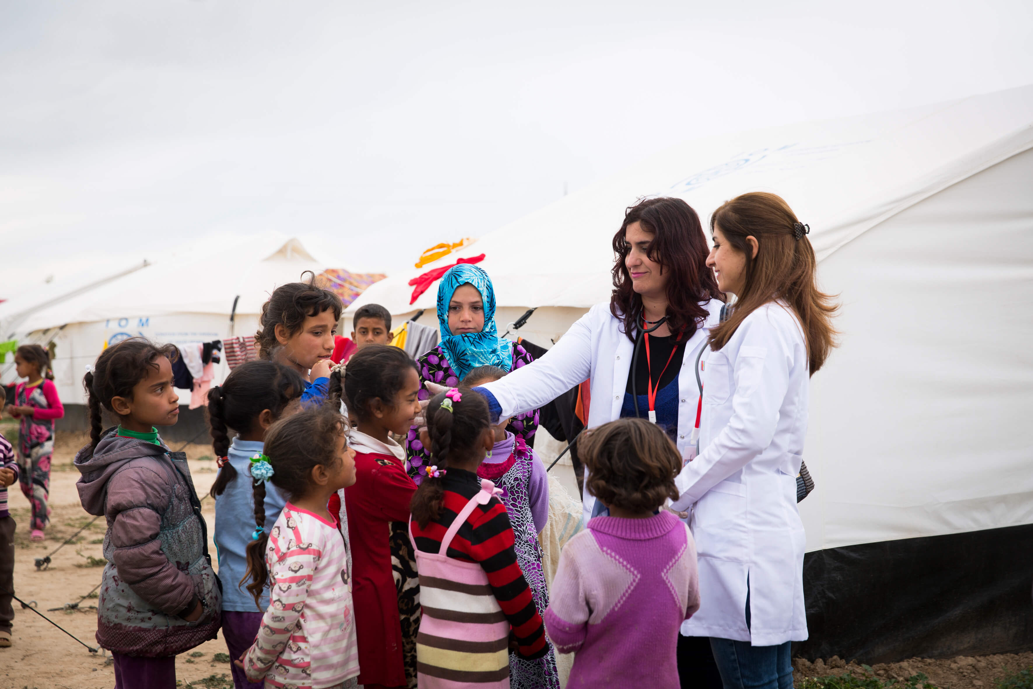 Les équipes médicales mobiles offrent une aide médicale aux populations déplacées en Irak. Photo : Carmen Wolf 