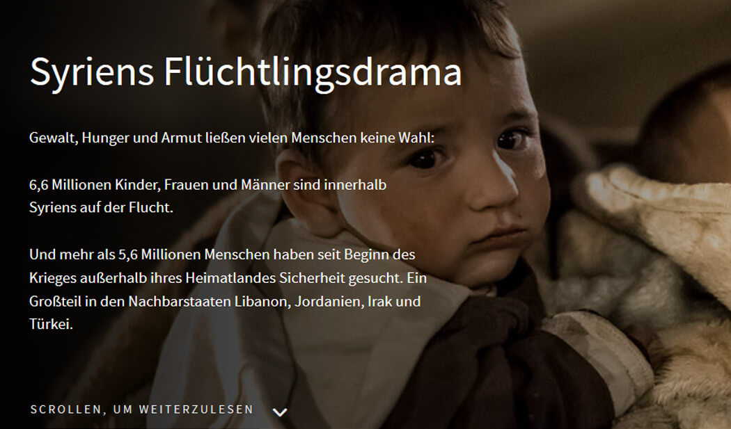 Sehen Sie hier die Multimedia-Reportage zu Syrien von Aktion Deutschland Hilft