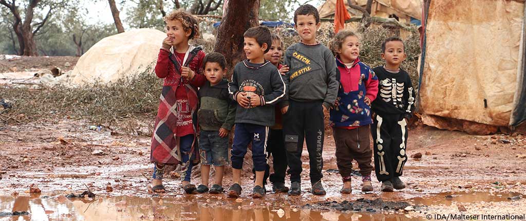 Children in refugee camp in Syria