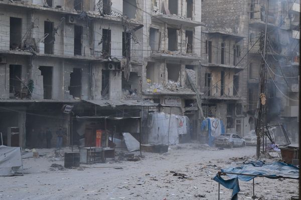 Zerstörung durch Krieg in Syrien