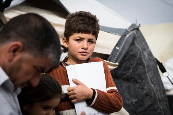Vor dem IS geflohener Jung aus Mossul, Irak