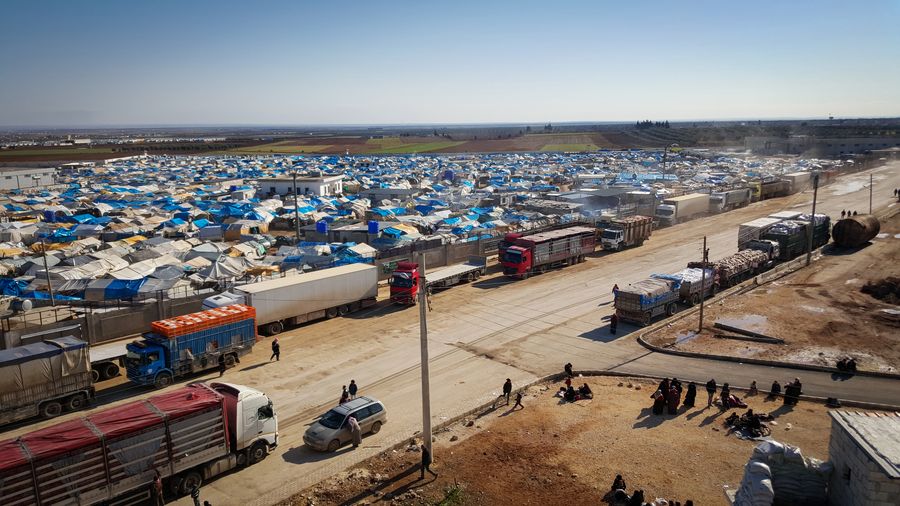 View over a refugee camp at the border between Türkiye and Syria. Photo: Malteser International