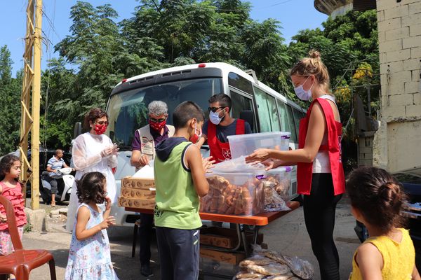 Nahrungsmittelhilfe in Beirut
