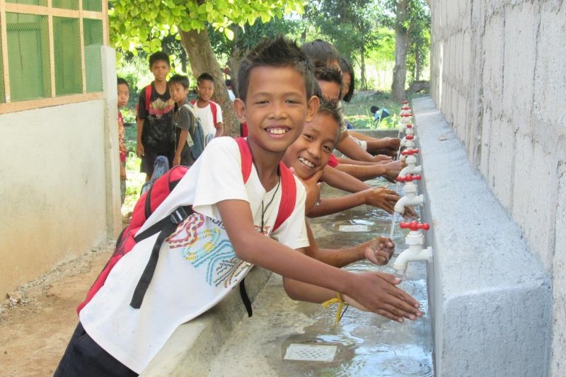 Sanitäranlage für Schüler