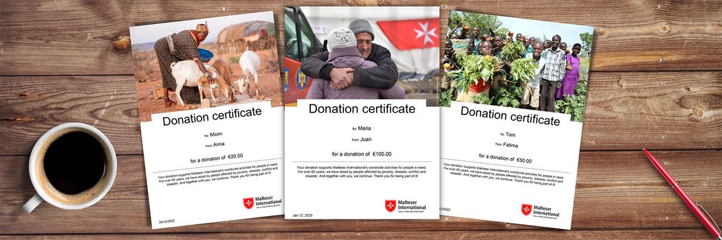 Donation certificates