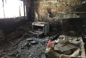 Zerstörtes Haus im Irak von innen